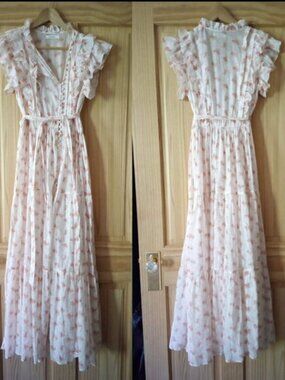 Doen Carnation Dress in White Poppy, Excellent condition, Size small